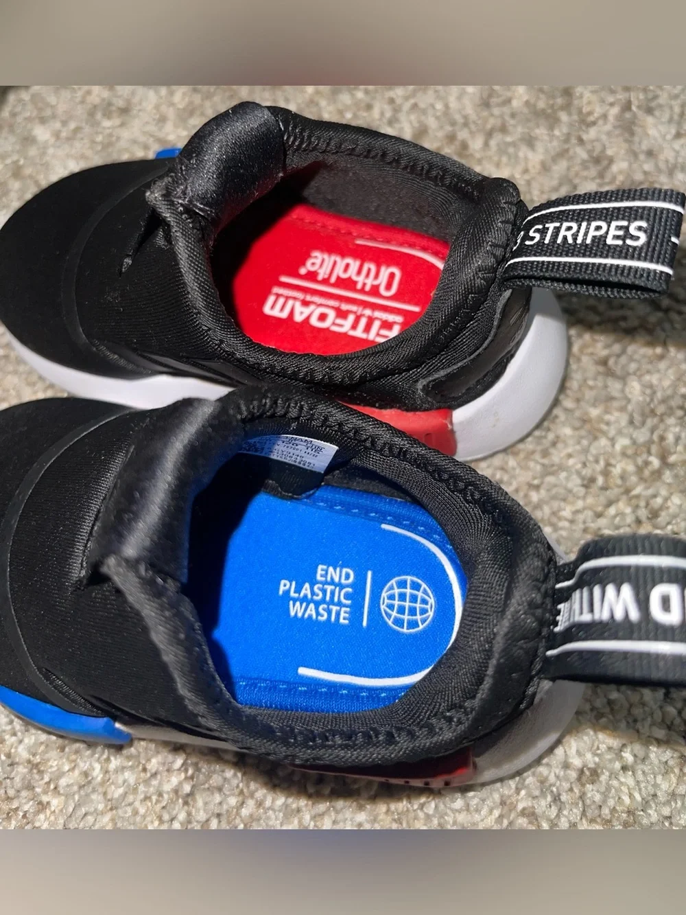 Adidas 5K NMD 360 black slip on red white blue
